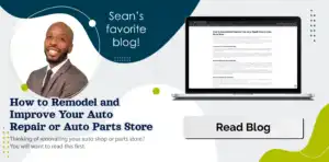 Photo of Sean High on white and gray background next to an image of his favorite blog 