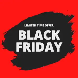 Limited Time Offer Black Friday paint streak graphic