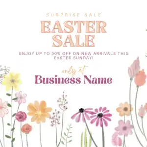 Easter Sale promotion post