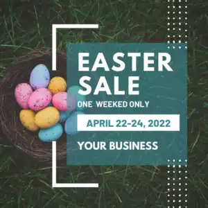 Easter sale promotion graphic