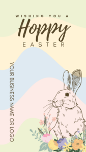 Easter Instagram Story template with bunny outline