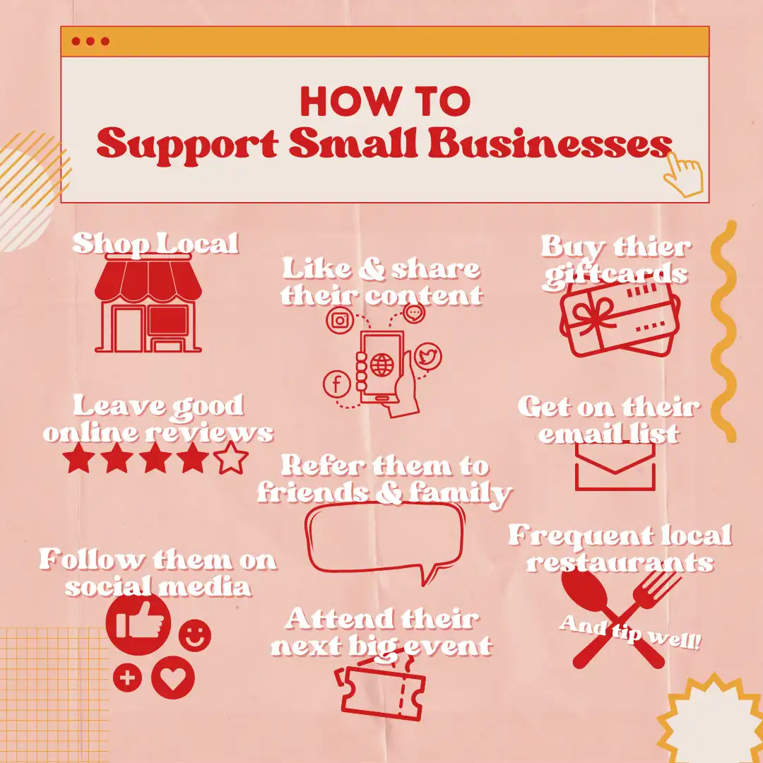 How to Support Small Businesses infographic