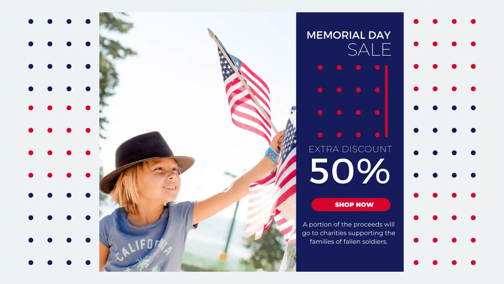 Memorial Day Sale Banner template