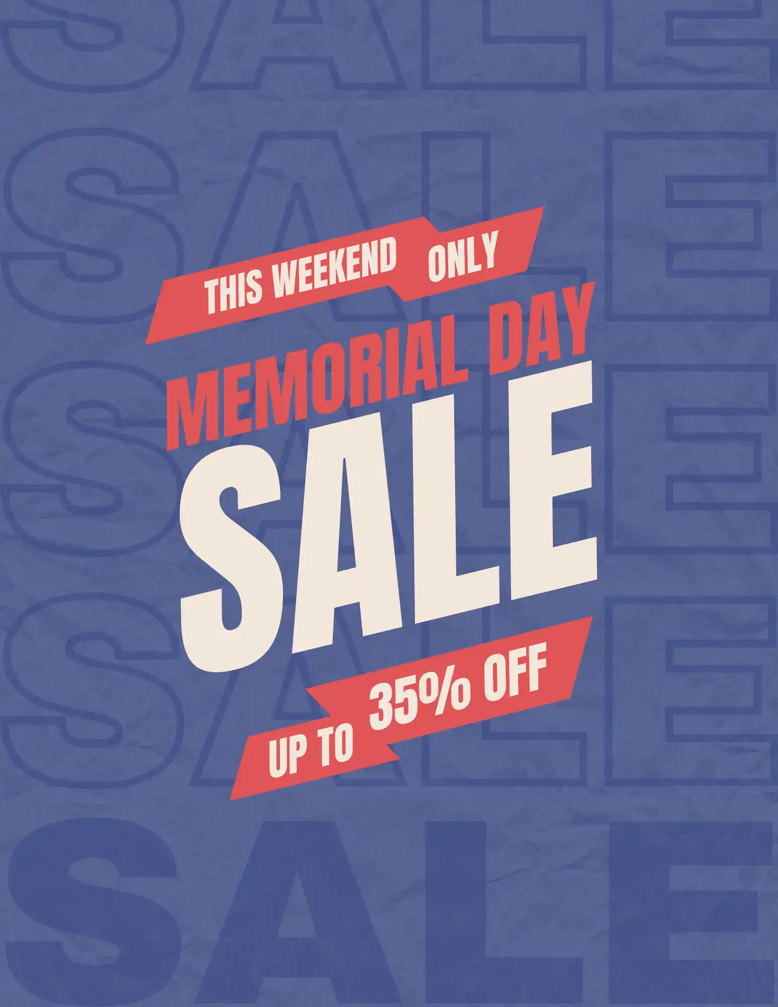 Memorial Day sale emailer template