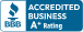 Better Business Bureau A+ rating badge