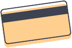 A simple graphic of a yellow blank credit card