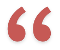 A red opening quotation mark 